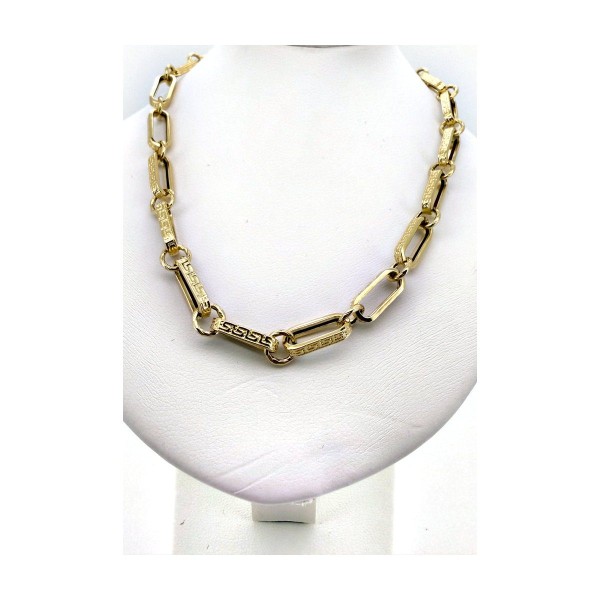 Cadena greca de oro 18k